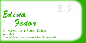 edina fedor business card